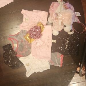 Kavio boutique 8 piece set. Rhinestone embellished,poodle tutu purse size 24mos.